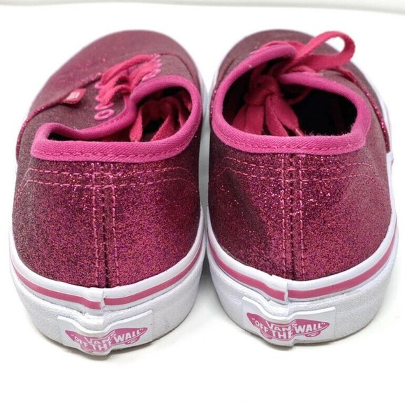 Youth Pink Glitter Vans - Low Top - Size 2.5 - Picture 4 of 8